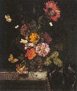 Flowers in a Gold Vase